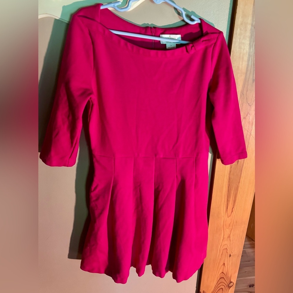 ♠️Kate Spade Selma Fit & Flare Ponte Knit Hot Pink Dress Size 10♠️